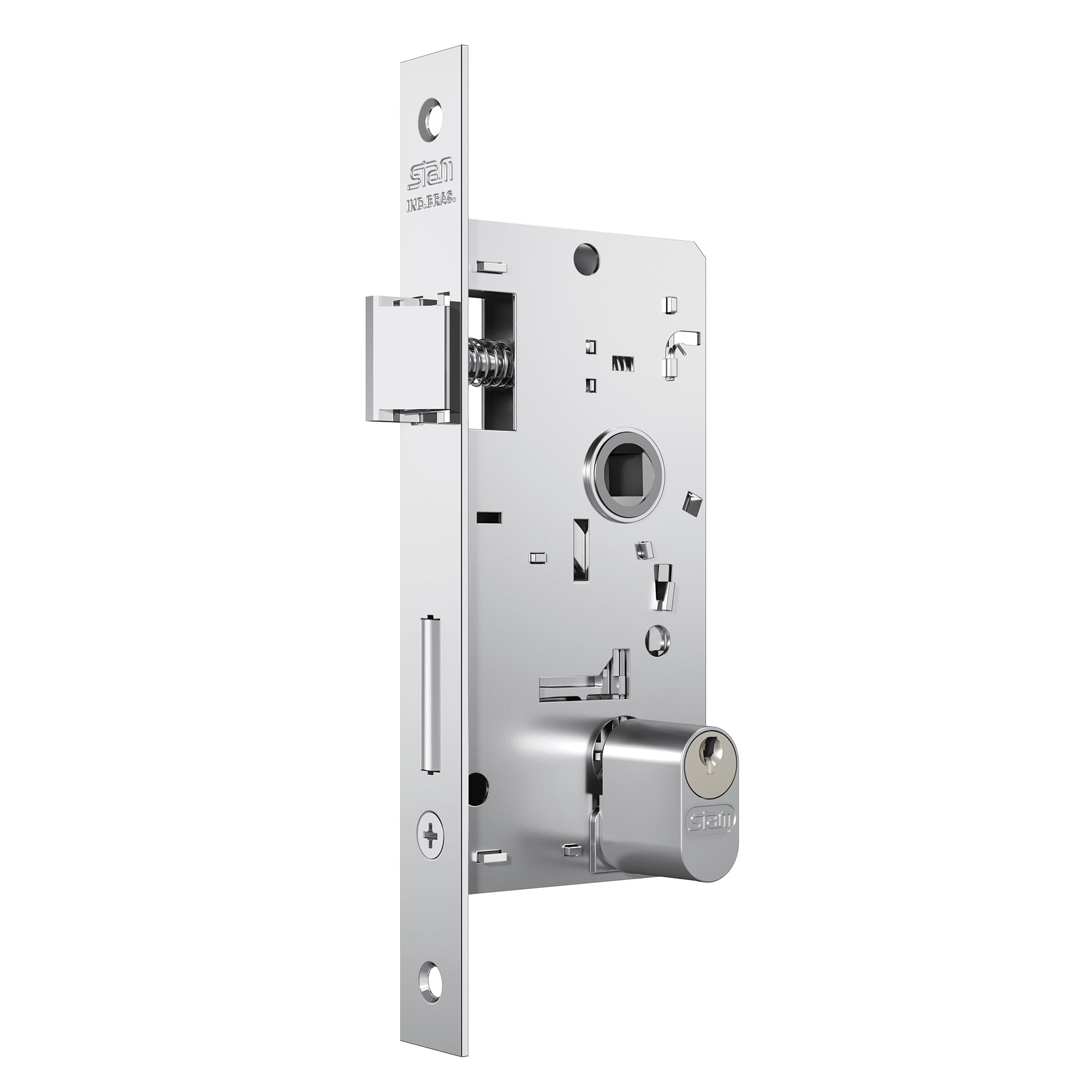 Fechadura de Porta Externa Stam Fano 803/21 40mm Polido - 34948