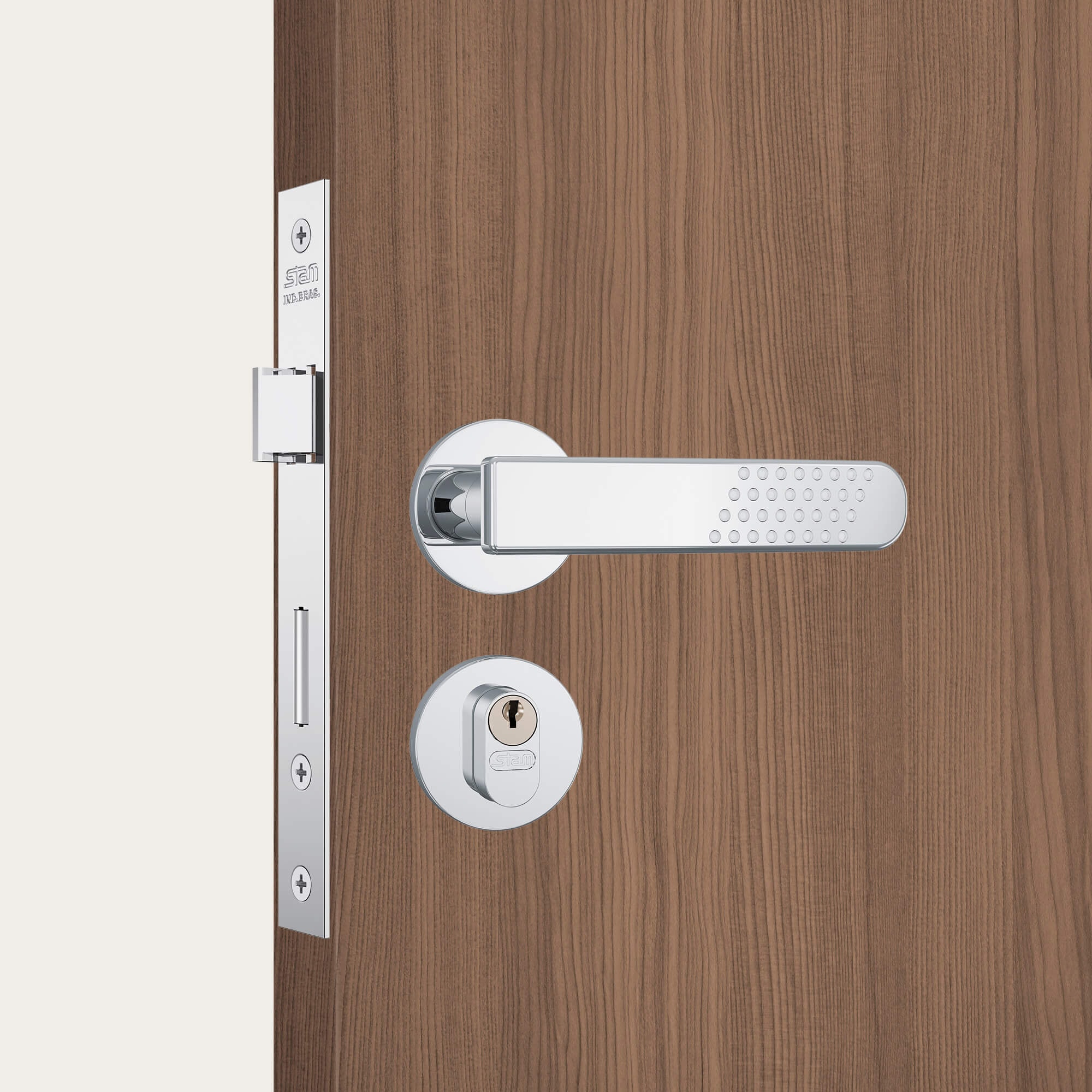 Fechadura de Porta Externa Stam Fano 803/21 40mm Polido - 34948