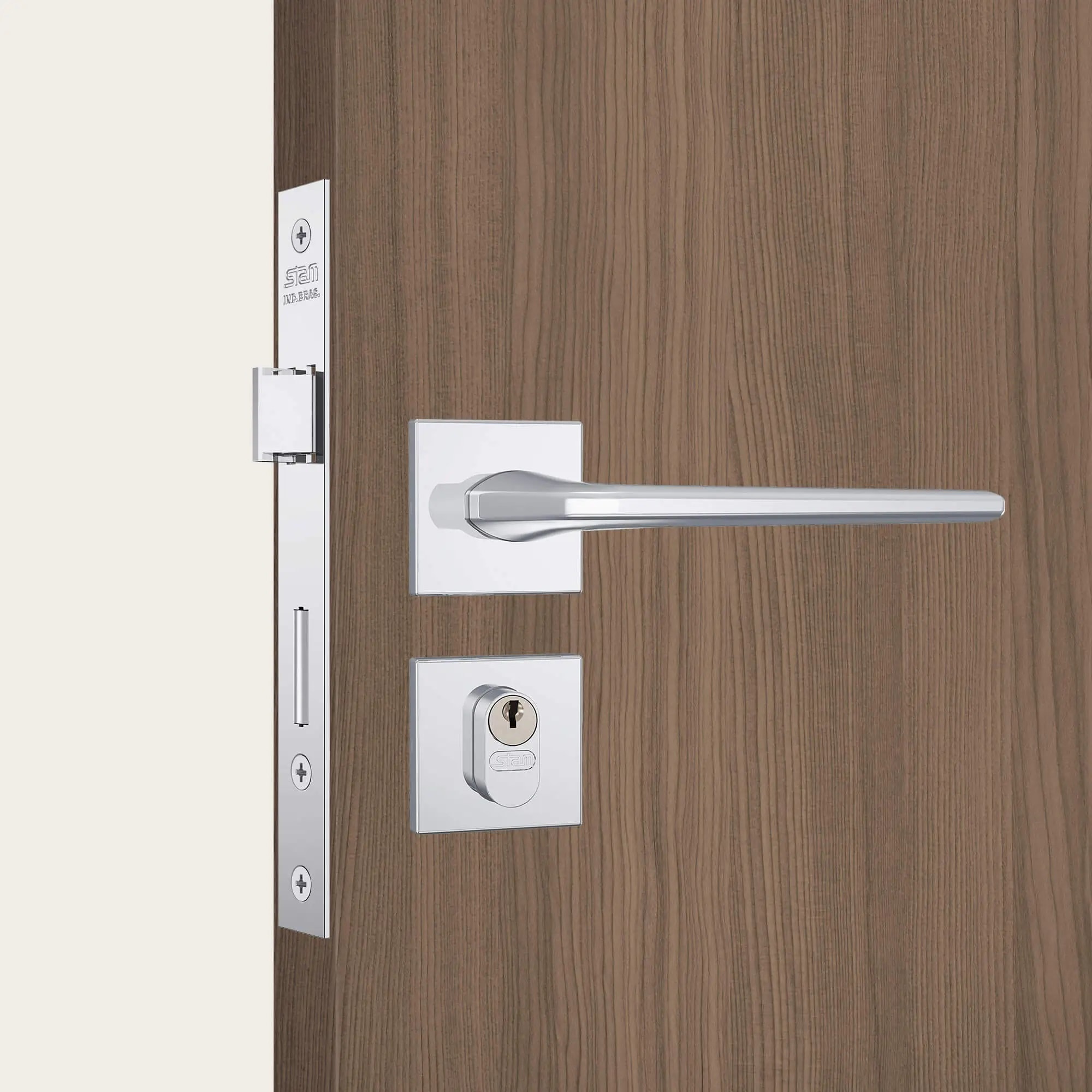 Fechadura de Porta Externa Stam Fano 803/27 RQ1I 40mm Inox Polido - 38421