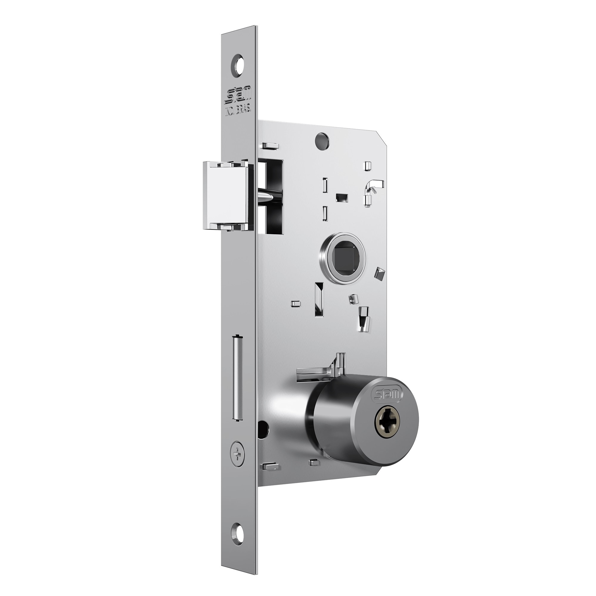 Fechadura de Porta Externa Stam Parma 1800/21 40mm Acetinado - 11298