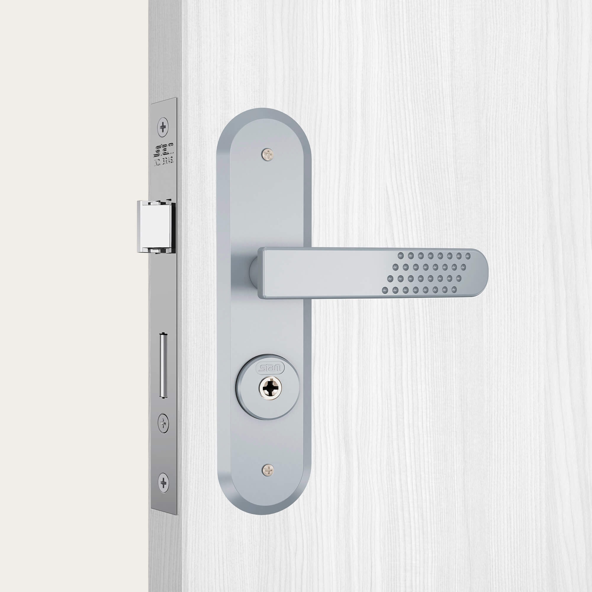 Fechadura de Porta Externa Stam Parma 1800/21 40mm Acetinado - 11298