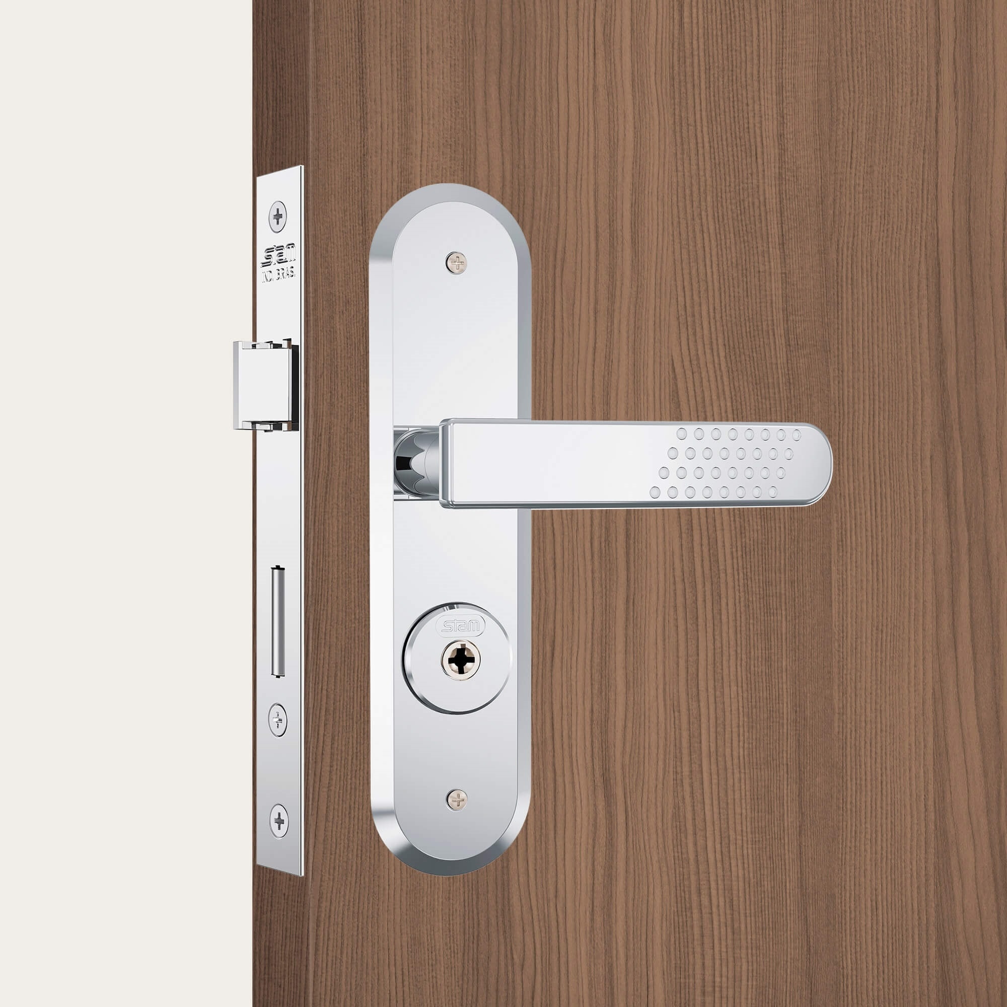 Fechadura de Porta Externa Stam Parma 1800/21 40mm Inox - 11295