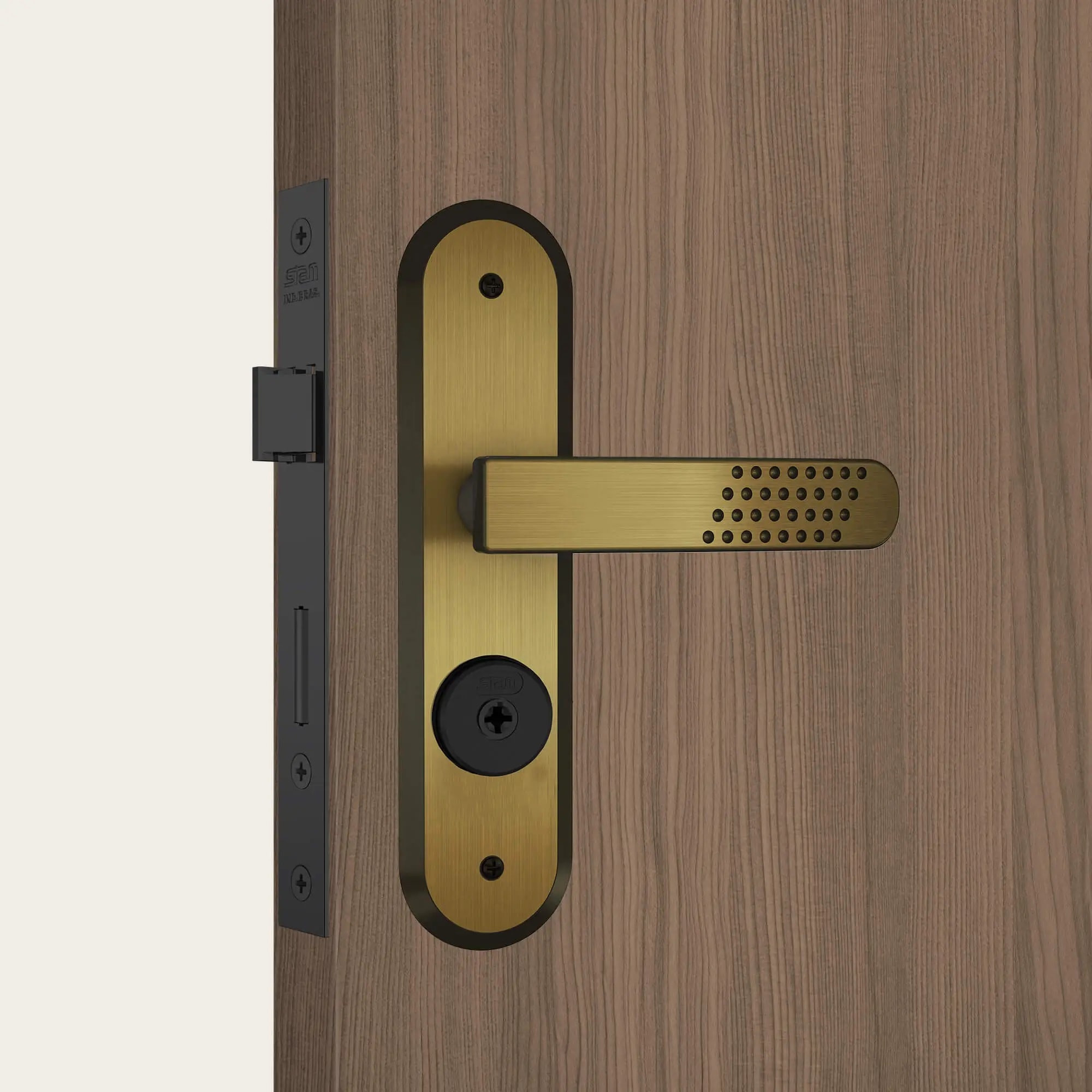 Fechadura de Porta Externa Stam Parma 1800/21 40mm Oxidado - 11297