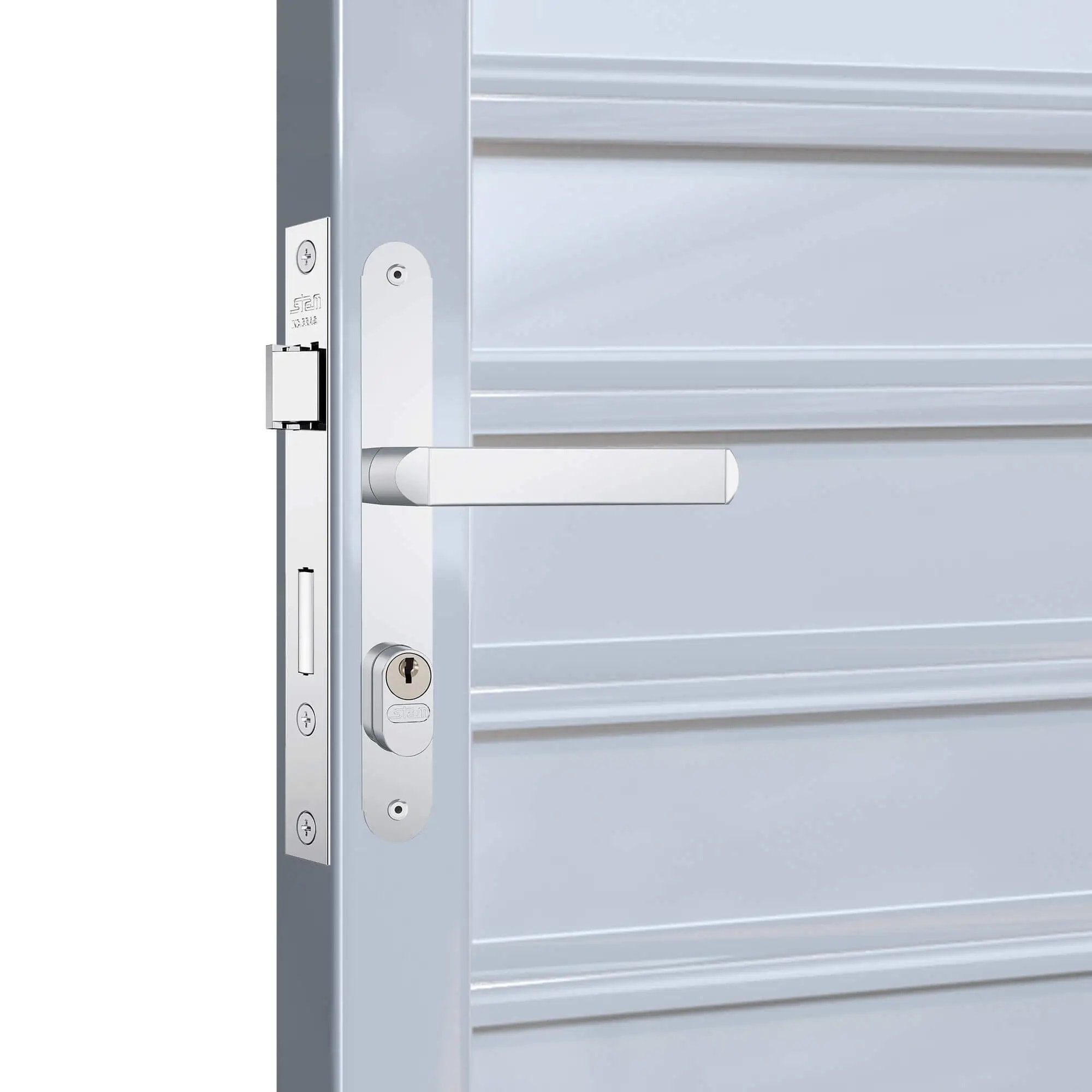 Fechadura de Porta Externa Stam Unna 401/07 11mm Inox Polido - 71401