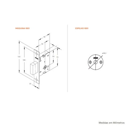 Fechadura de Porta Externa Trava Extra Stam 1001 Oxidado - 10875