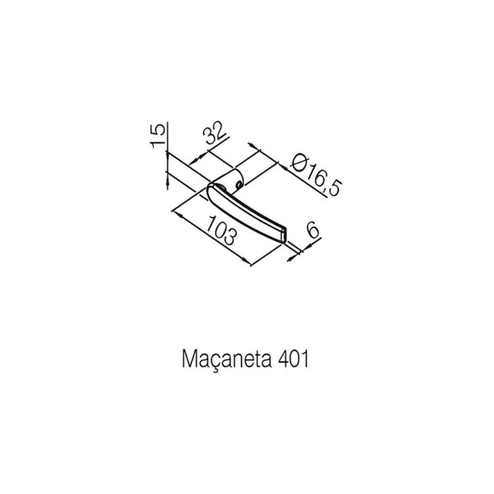 Fechadura de Porta Interna Pado Concept 401-40CI - 54022123