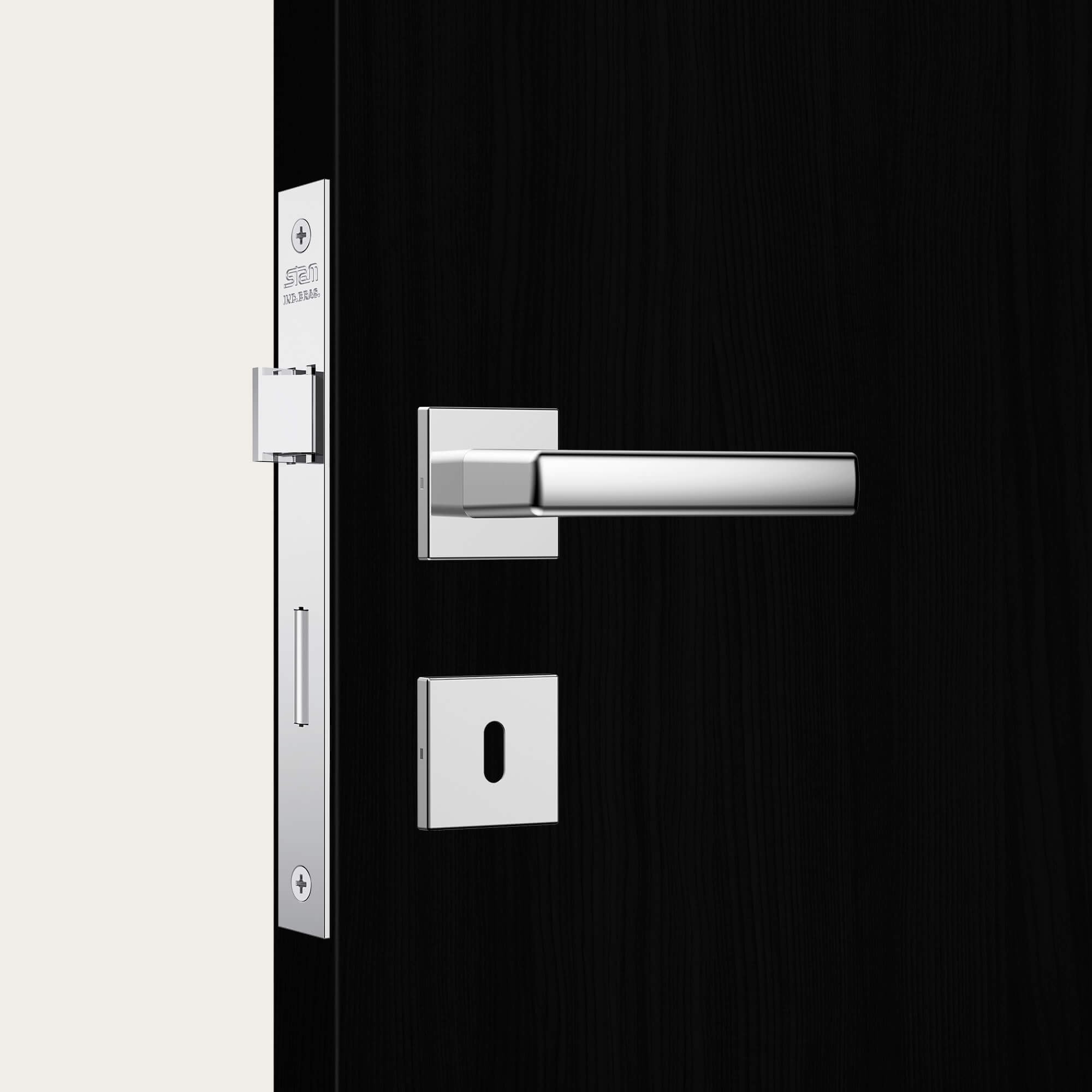 Fechadura de Porta Interna Stam Vega 40mm Inox Polido - 38243