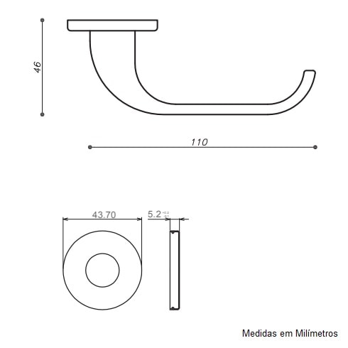 Fechadura de Porta para Banheiro Arouca Verona Una-Z 40mm Cromada ZCE