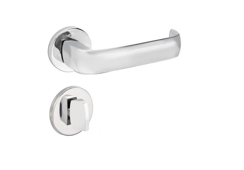Fechadura de Porta para Banheiro La Fonte 246 ST1 40mm Roseta Inox