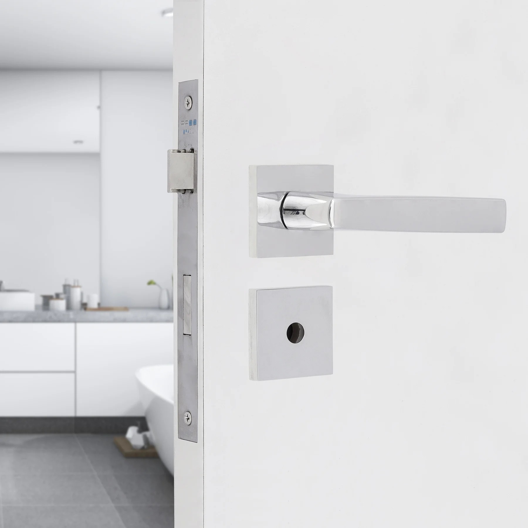 Fechadura de Porta para Banheiro Pado Acqua Star 55mm RQ2 Cromada - 54019754