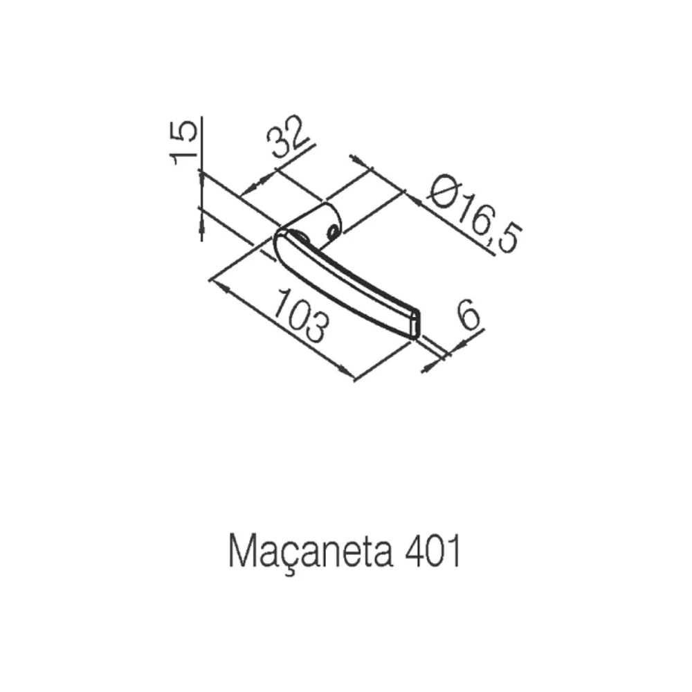 Fechadura de Porta para Banheiro Pado Concept 401-40CB - 54022125