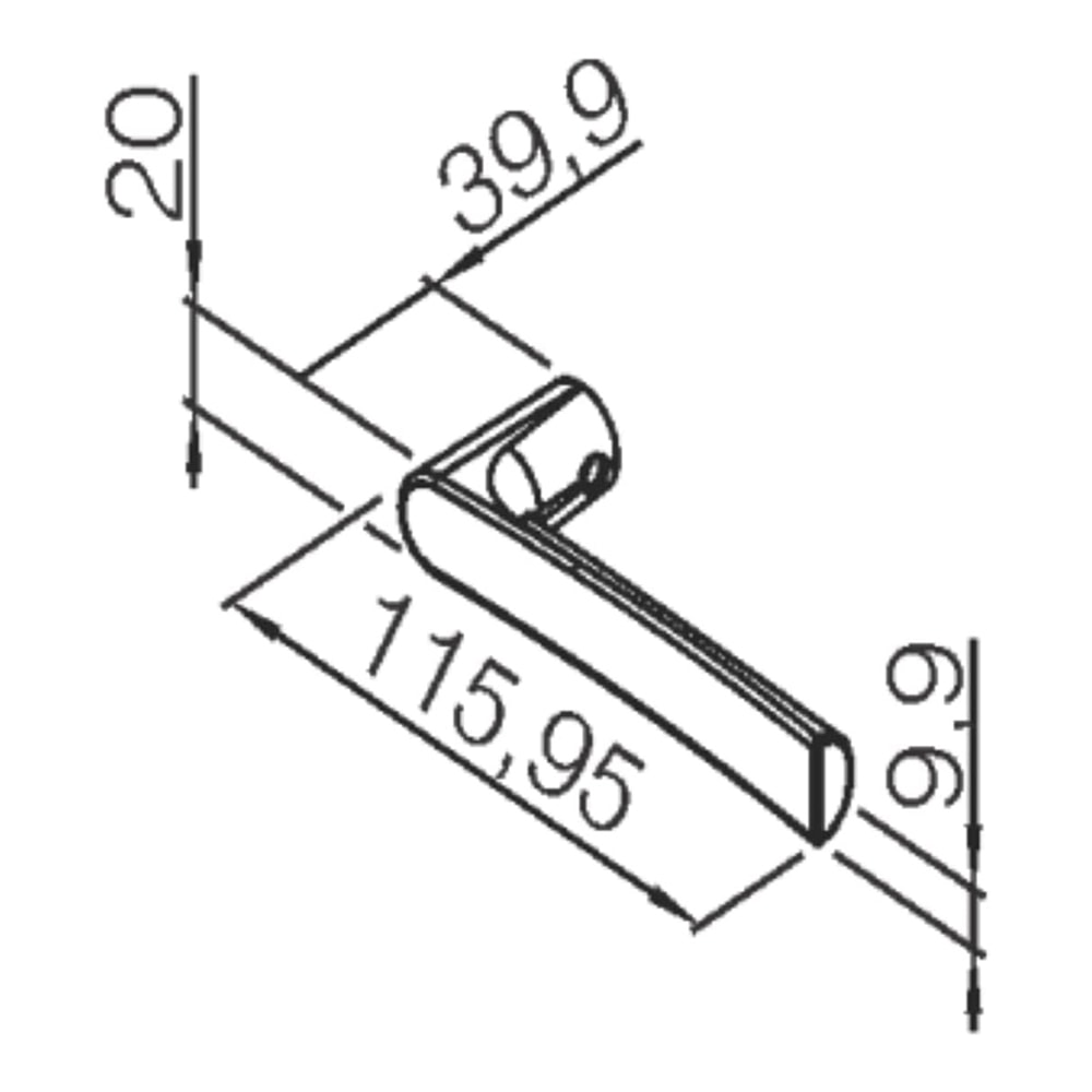 Fechadura de Porta para Banheiro Pado Concept 40mm RQ1 Cromado