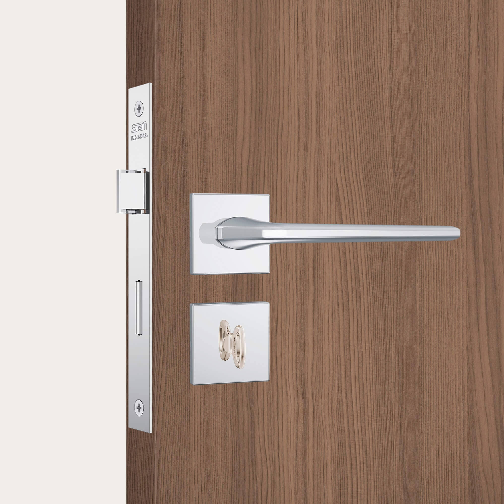 Fechadura de Porta para Banheiro Stam Fano 823/27 RQ1l 40mm Inox Polido - 38578