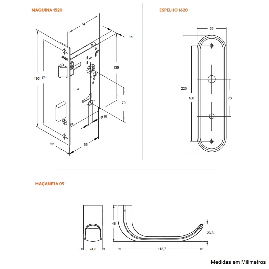 Fechadura de Porta para Banheiro Stam Genoa 1620/09 55mm Oxidado - 33601