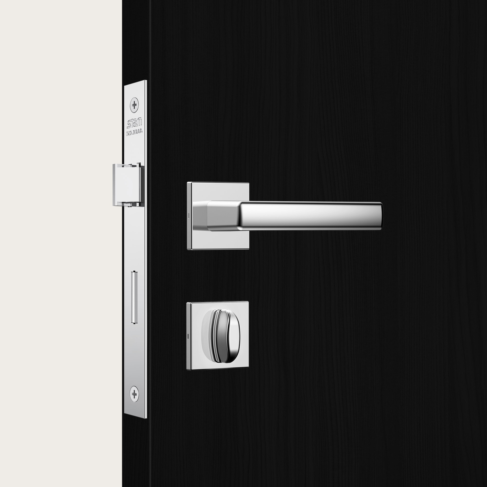 Fechadura de Porta para Banheiro Stam Vega 40mm Inox Polido - 38244