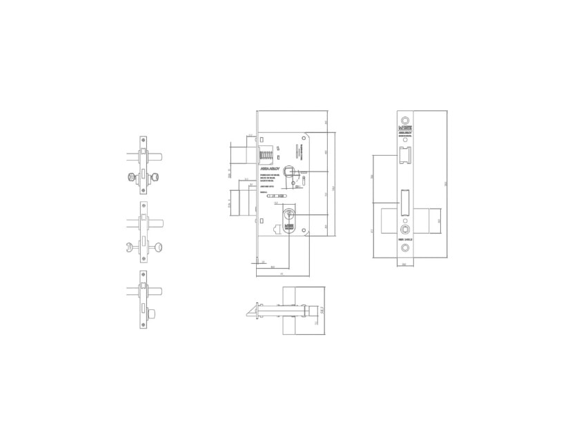 Fechadura para Porta 840 Interno Zamac- La Fonte