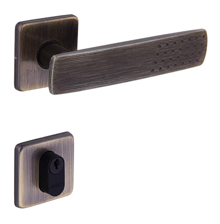 Fechadura Porta Externa Arouca Verona Plana 40mm Antique
