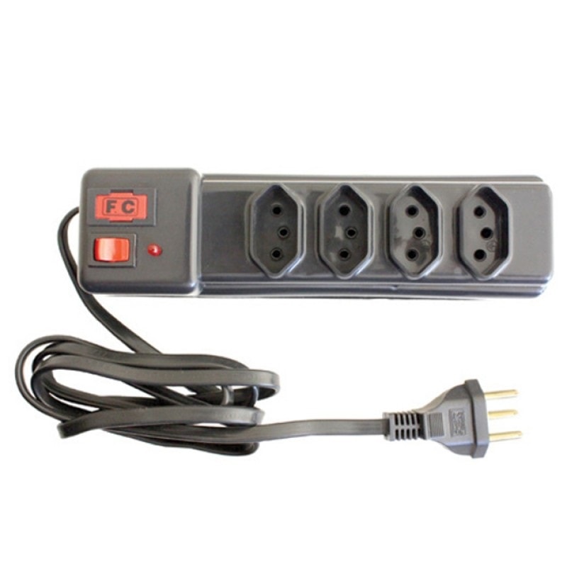 Filtro de Linha New 4 Tomadas com Chave Cabo 1,2M Petra - 226031