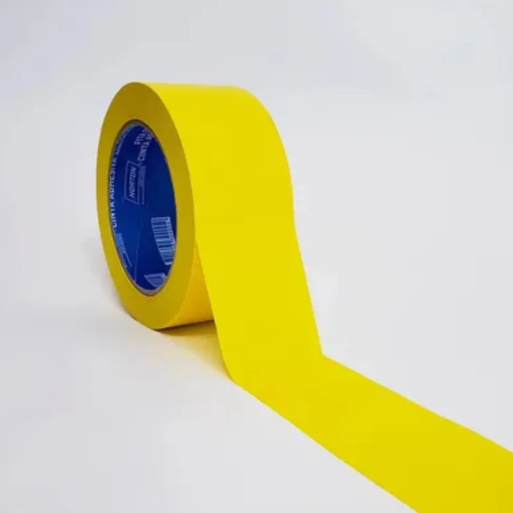 Fita Crepe Automotiva Norton Reparo e Restauração 48mmX40M Amarela - 66261164287