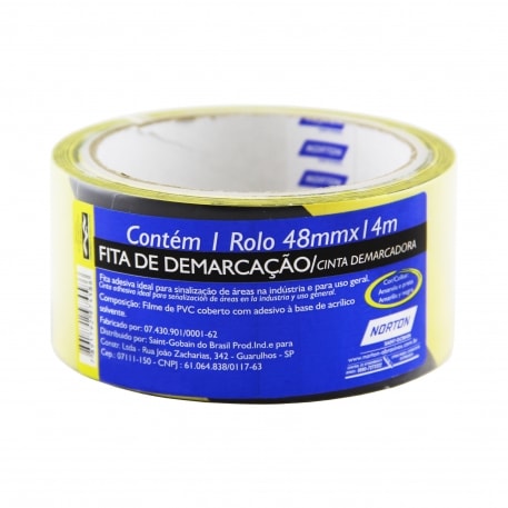 Fita Demarcação Norton 48mmx14M Amarela