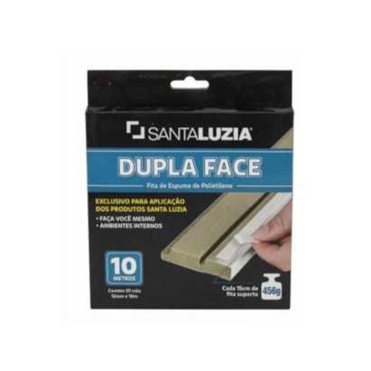 Fita Dupla Face 10m 12mm Santa Luzia Branca - 28201