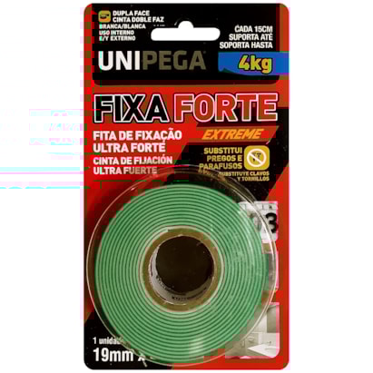 Fita Dupla Face Unipega Fixa Forte Extreme 19mm X 2m - 0535.0001