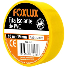 Fita Isolante Foxlux 10m Amarela