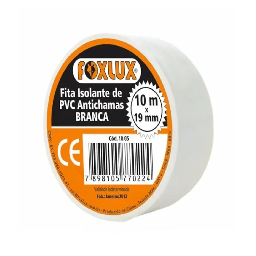Fita Isolante Foxlux 10m Branca