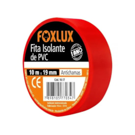 Fita Isolante Foxlux 10m Vermelha