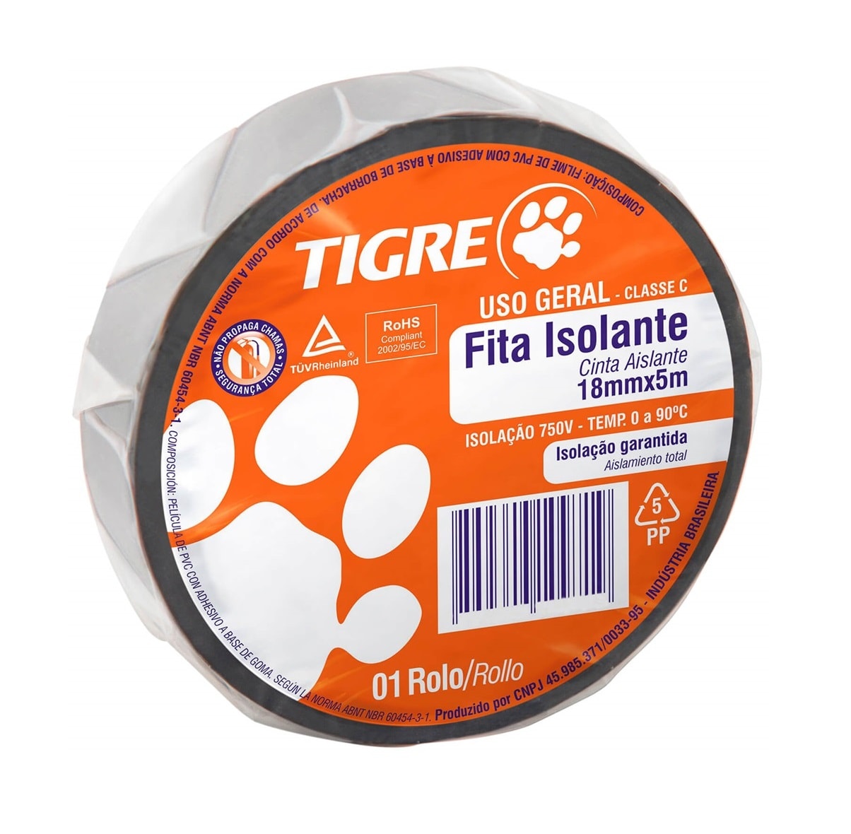 Fita Isolante Tigre Uso Geral 5 Metros - 54502656