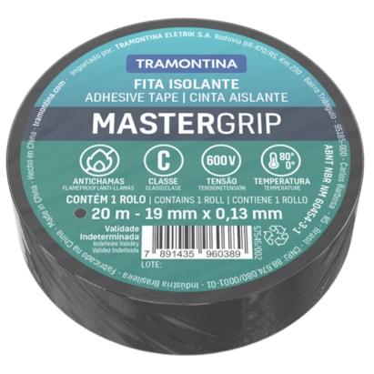 Fita Isolante Tramontina 20 metros Preta - 57545002