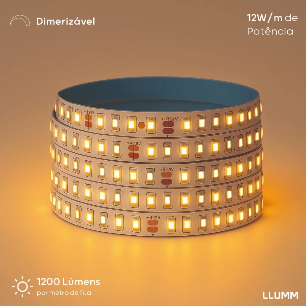 Fita LED LLUMM IP20 5 Metros 12V 3000K - 41738