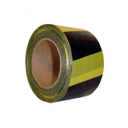Fita para Demarcação Zebrada 70mm x 150M Amarela e Preta