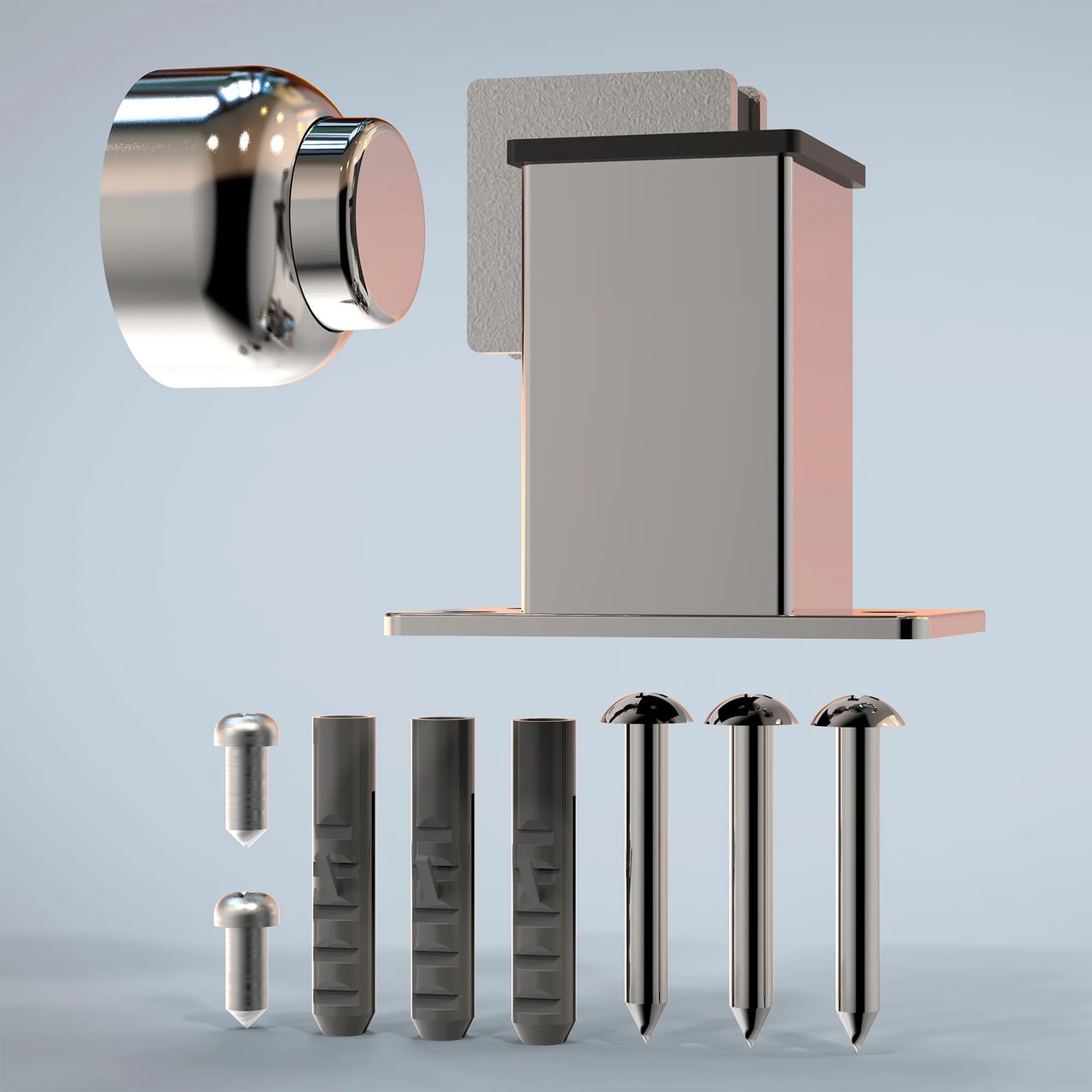 Fixador Magnético Stam Ferragio Inox Polido - 76331