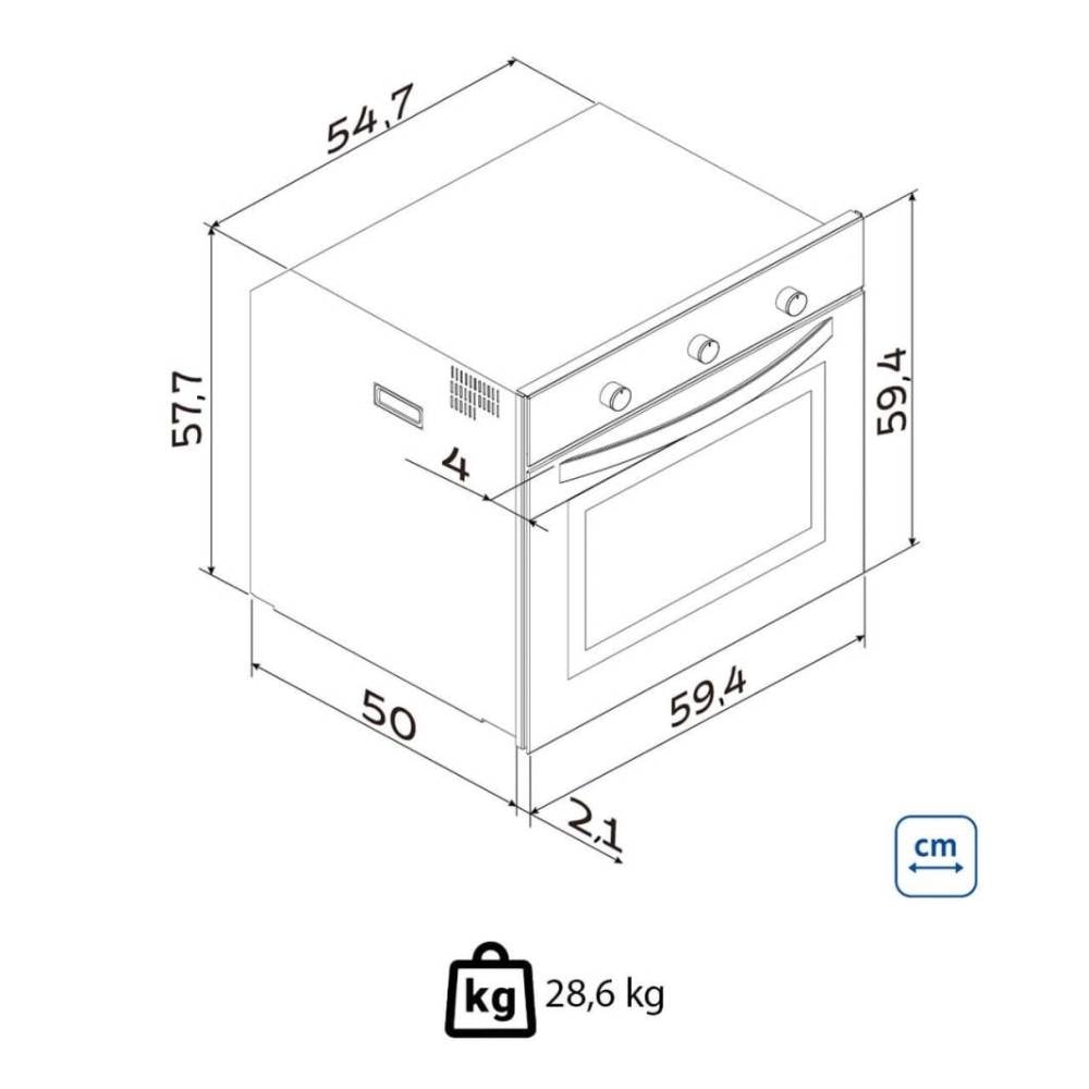 Forno Elétrico de Embutir em Aço Inox Tramontina Inox Cook 7 Funções 73L 220V - 94869220
