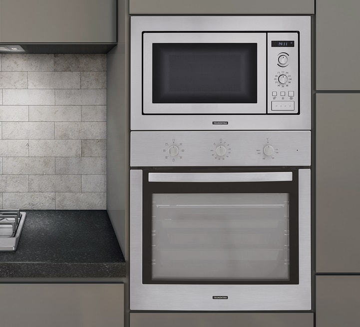 Forno Elétrico de Embutir Tramontina New Inox Cook Aço Inox 7 Funções 71L 220V - 94866220