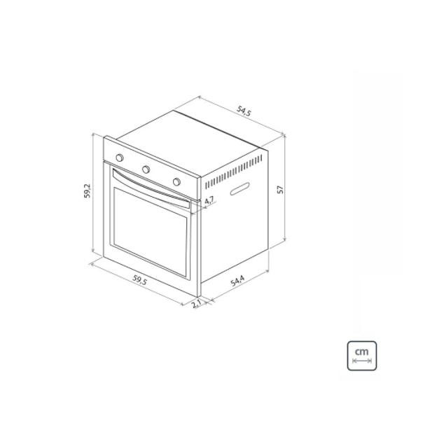 Forno Elétrico de Embutir Tramontina New Inox Cook Aço Inox 7 Funções 71L 220V - 94866220