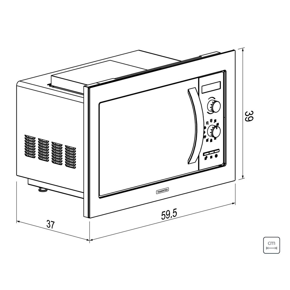 Forno Micro-Ondas de Embutir Inox 25L - 94880006