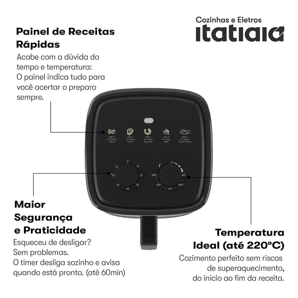 Fritadeira Air Fryer Itatiaia 3,5 Litros 127V - AFITA1035A