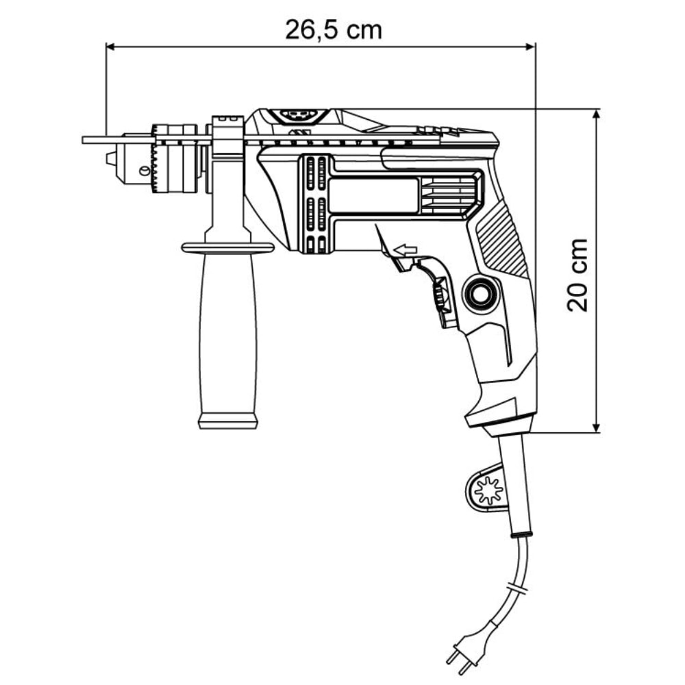 Furadeira de Impacto Tramontina 500 W 127 V 1/2