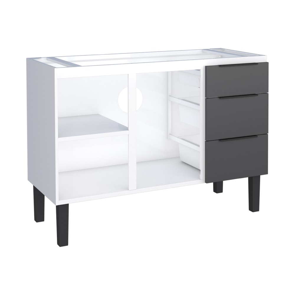 Gabinete de Cozinha em Aço 120cm Cozimax Jupiter Preto - 101710