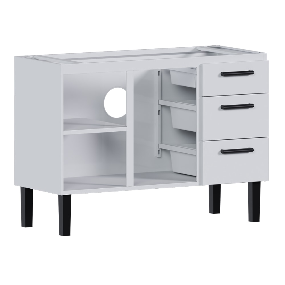 Gabinete de Cozinha em Aço Para Pia 120cm Cozimax Atena Branco - 102965