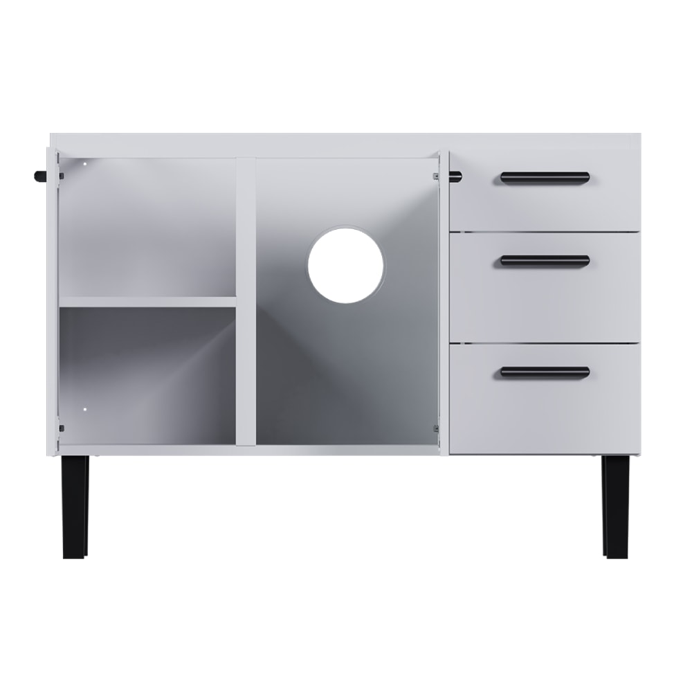 Gabinete de Cozinha em Aço Para Pia 120cm Cozimax Atena Branco - 102965