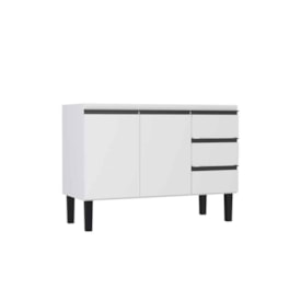 Gabinete de Cozinha em Aço para Pia 120cm Cozimax Netuno Branco
