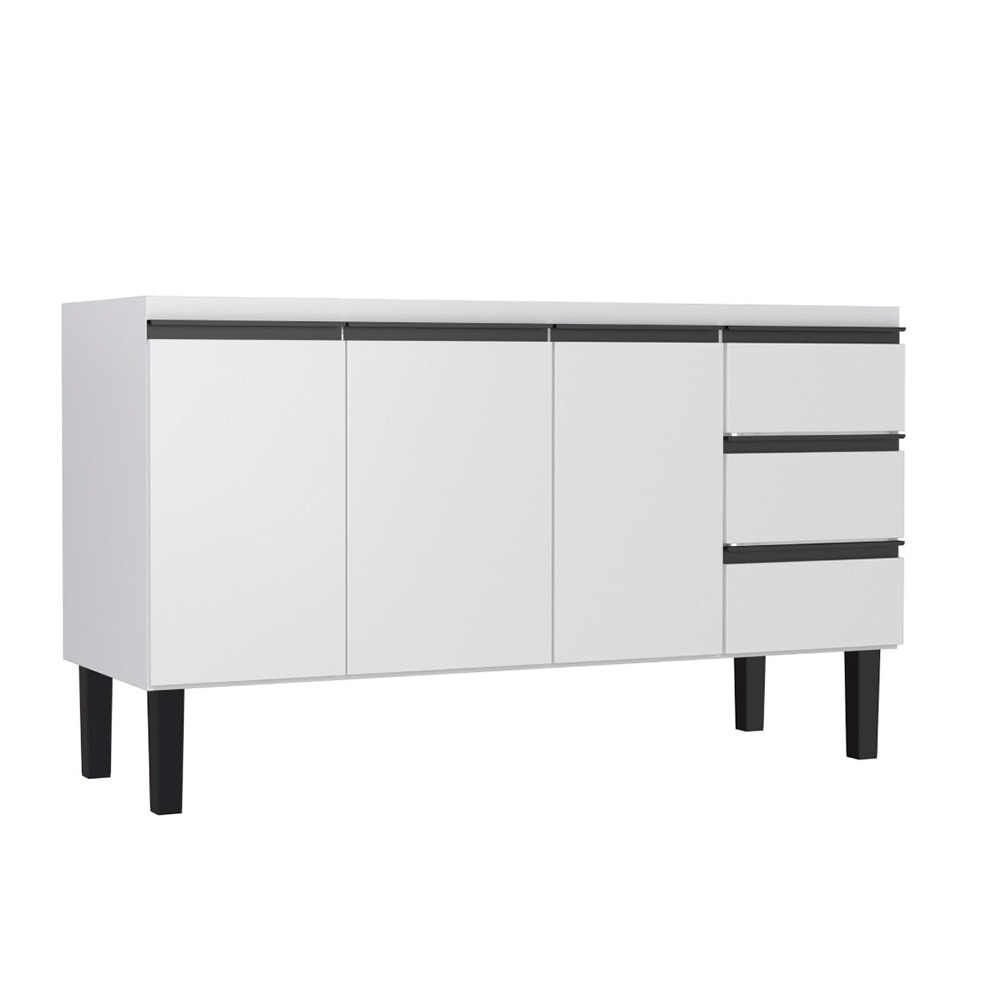 Gabinete de Cozinha em Aço para pia 150cm Cozimax Netuno Branco - 101167