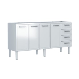 Gabinete de Cozinha em Aço para pia 180cm Cozimax Apolo Branco - 89595