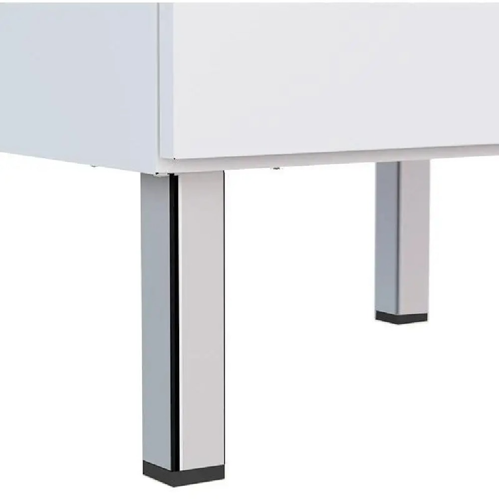 Gabinete de Cozinha em Aço para Pia 180cm Cozimax Gaia Flat Branco - 101304
