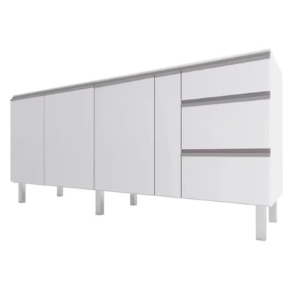 Gabinete de Cozinha em Aço para pia 180cm Cozimax Gaia Flat Branco - 101304