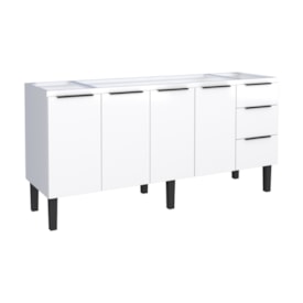 Gabinete de Cozinha em Aço Para Pia 180cm Cozimax Júpiter Branco - 101636
