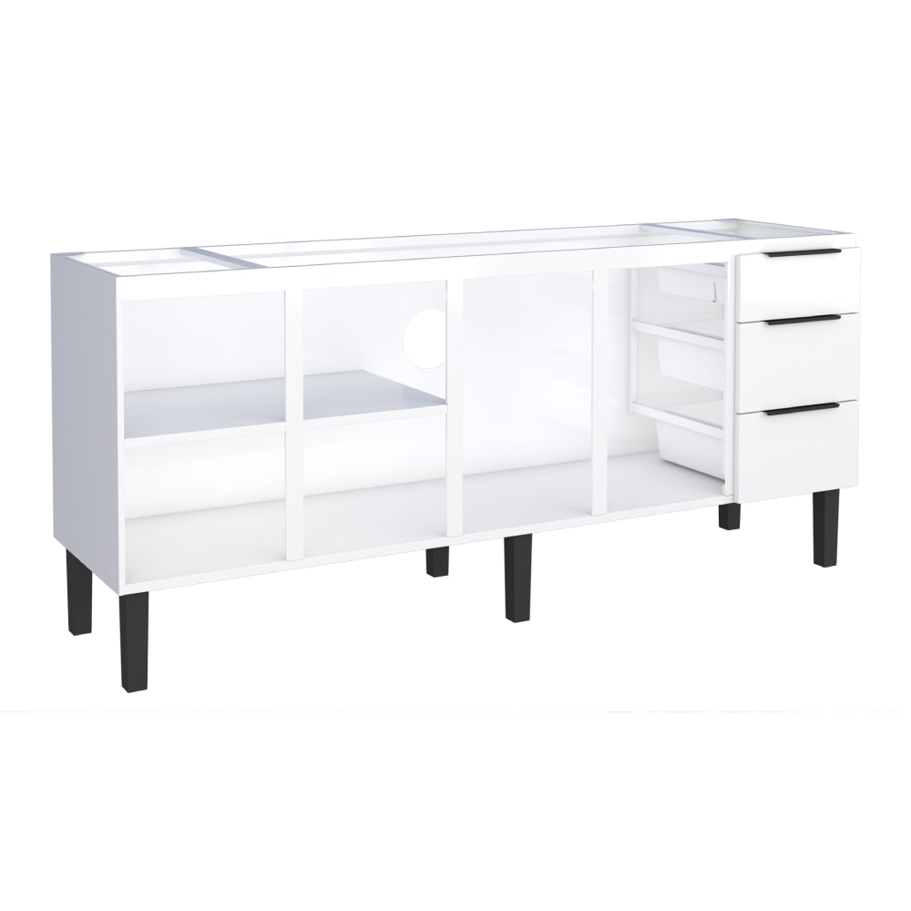 Gabinete de Cozinha em Aço Para Pia 200cm Cozimax Júpiter Branco - 101633